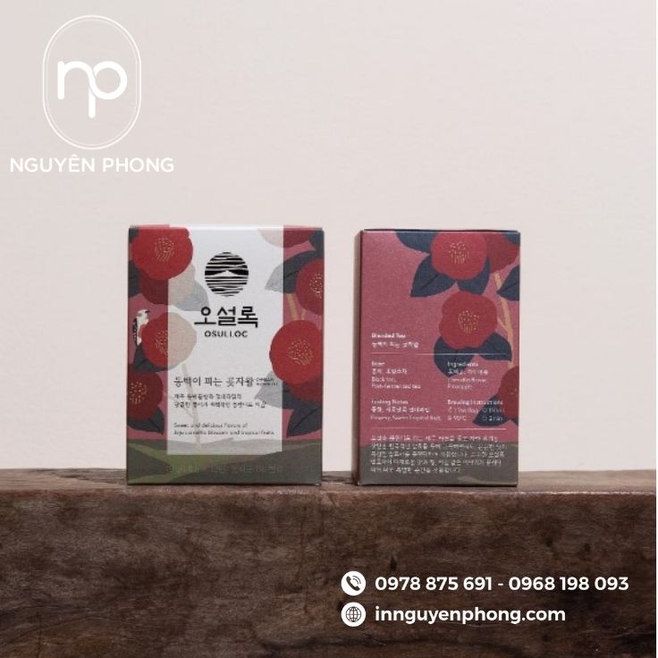 Mẫu hộp giấy đựng trà atiso Hàn Quốc 